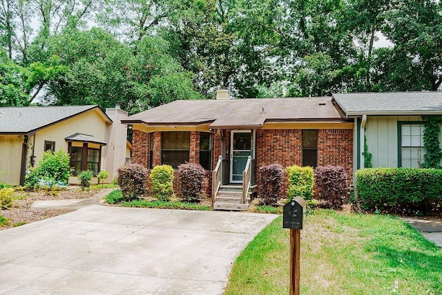 1839 Meriadoc Rd, Tallahassee, FL 32303 - ranch-style house featuring brick siding and a chimney