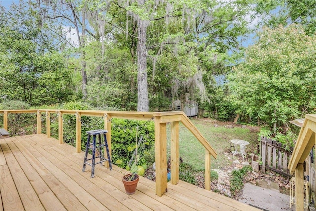 view of wooden terrace