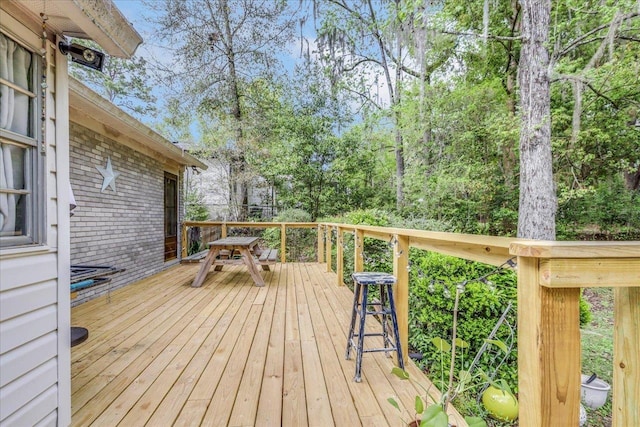 view of wooden terrace