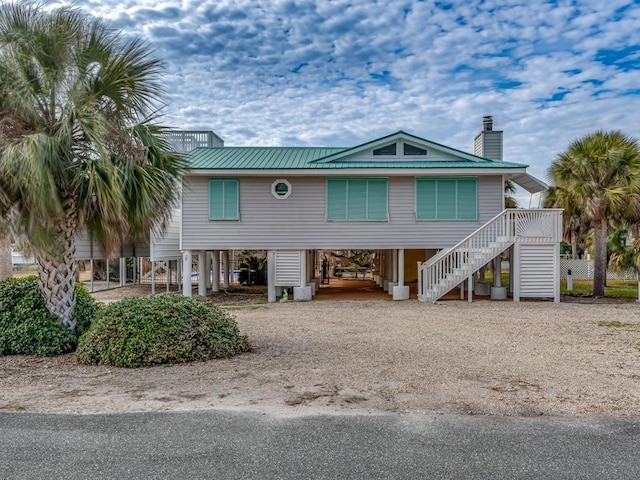 beach home with a carport