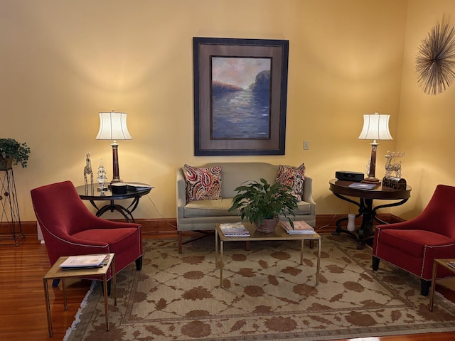 121 N Monroe St Unit 8007, Tallahassee, FL 32301 - living area with baseboards and wood finished floors