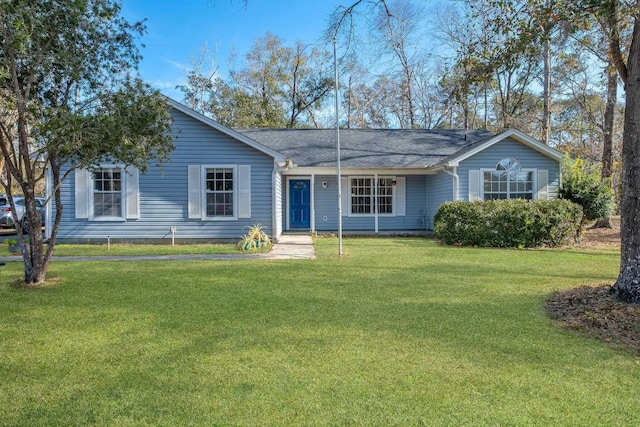 ranch-style house with a front yard