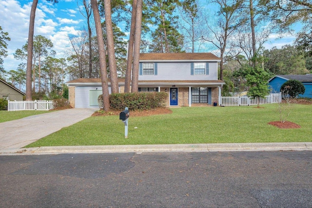 view of front of home with a front yard