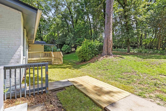 2521 Harriman Cir, Tallahassee, FL 32308 - view of green lawn featuring a deck