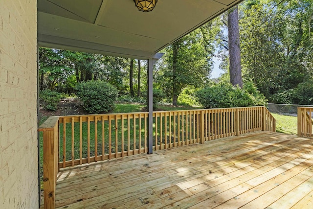 2521 Harriman Cir, Tallahassee, FL 32308 - wooden terrace with view of wooded area