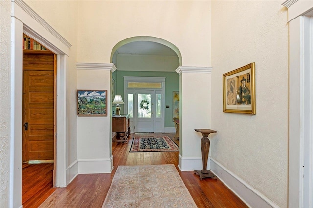 interior space featuring hardwood / wood-style floors