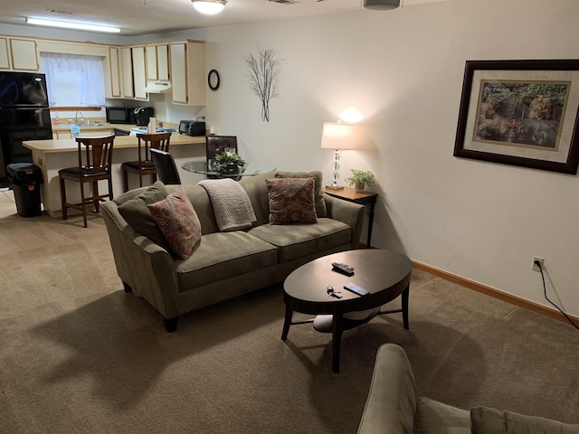 view of carpeted living room