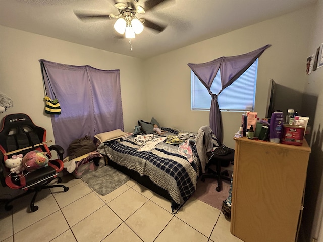 1518 Mabry St, Tallahassee, FL 32310 - bedroom with light tile patterned flooring and ceiling fan