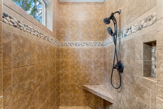 details with tiled shower