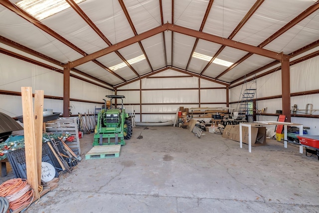 garage featuring metal wall