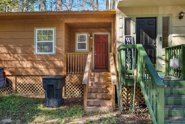 view of doorway to property