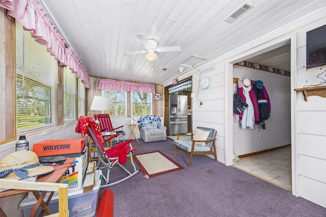 511 SW Sundown Creek Rd, Madison, FL 32340 - sunroom / solarium featuring ceiling fan