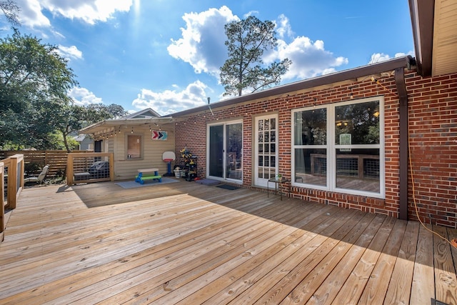 view of wooden deck