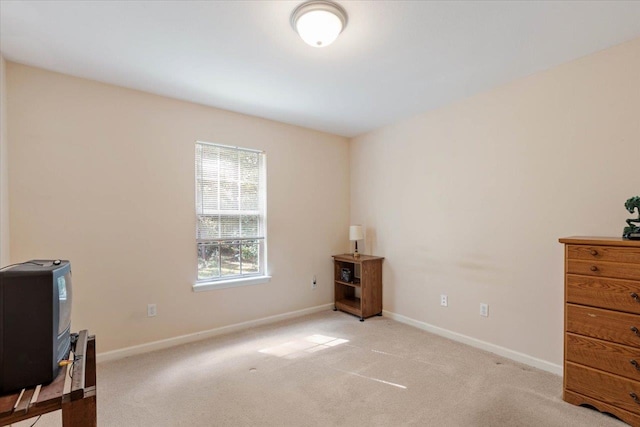 misc room featuring light colored carpet