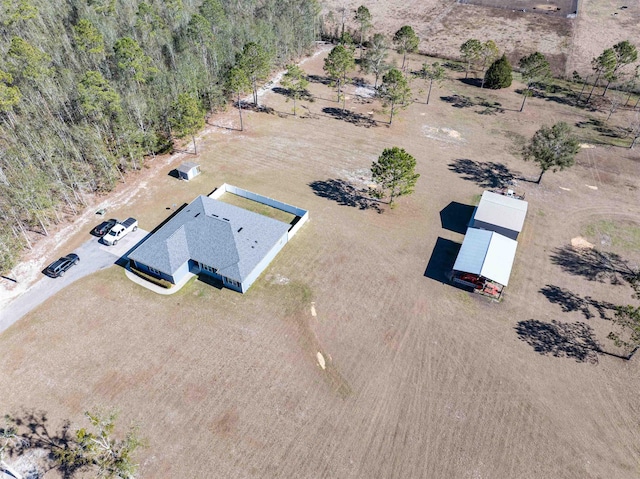 bird's eye view featuring a rural view