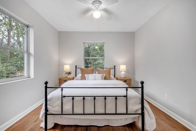 bedroom featuring hardwood / wood-style flooring