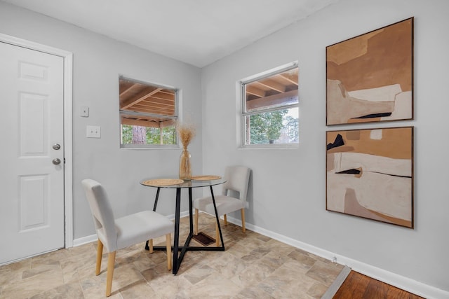 dining room featuring a healthy amount of sunlight