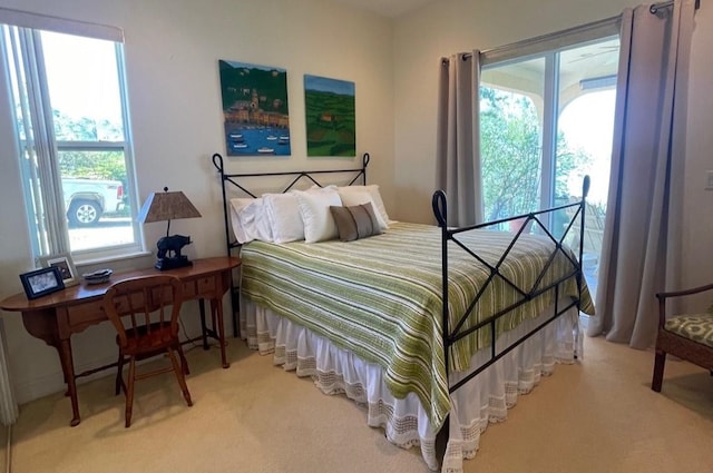 bedroom featuring carpet