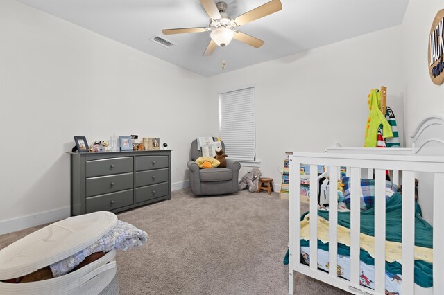 2848 Crestline Rd, Tallahassee, FL 32308 - carpeted bedroom with ceiling fan and baseboards