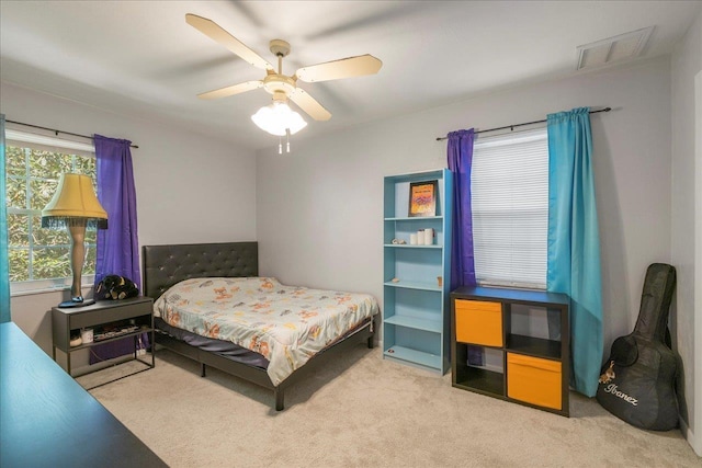 3822 Leane Dr, Tallahassee, FL 32309 - carpeted bedroom featuring a ceiling fan