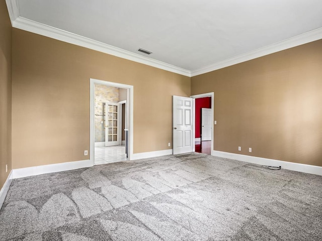 127 Bullen Ln, Perry, FL 32347 - carpeted spare room featuring crown molding and baseboards