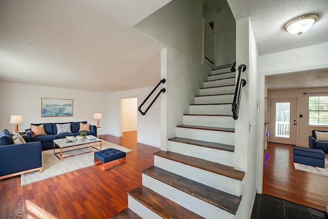 120 China Doll Dr, Tallahassee, FL 32312 - stairway featuring wood finished floors
