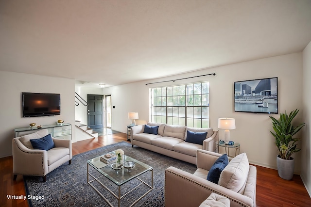 120 China Doll Dr, Tallahassee, FL 32312 - living area featuring wood finished floors and stairs