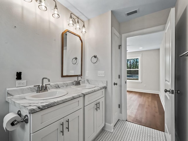 bathroom featuring vanity