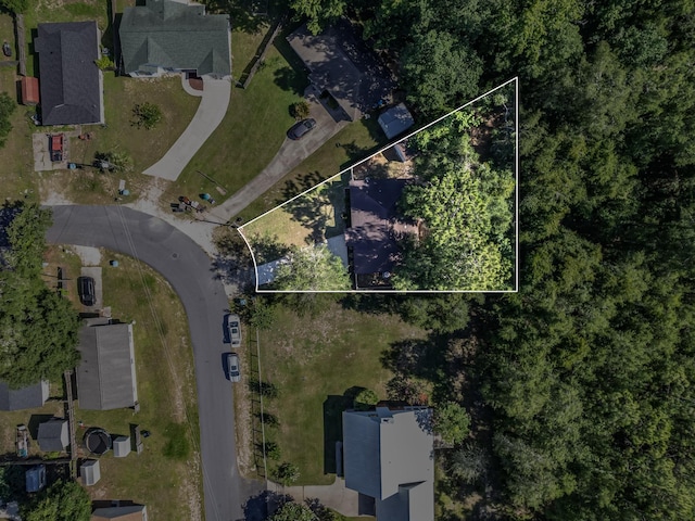 1 Black Foot Rd, Crawfordville, FL 32327 - aerial view of property and surrounding area featuring property parcel outlined