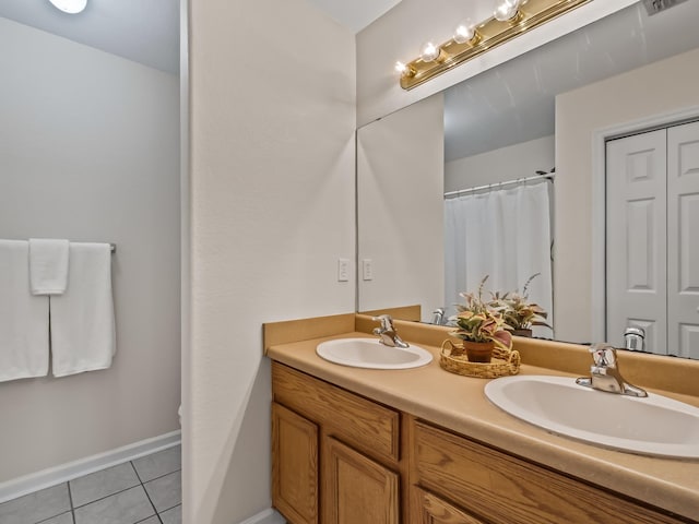 1 Black Foot Rd, Crawfordville, FL 32327 - bathroom featuring double vanity and tile patterned flooring