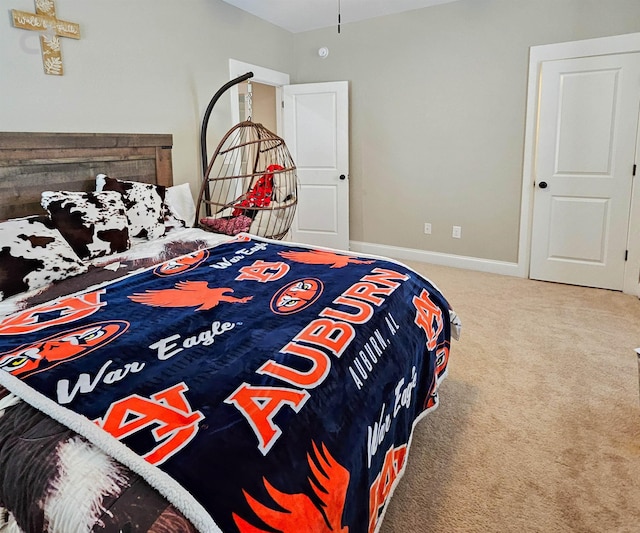 bedroom with carpet flooring