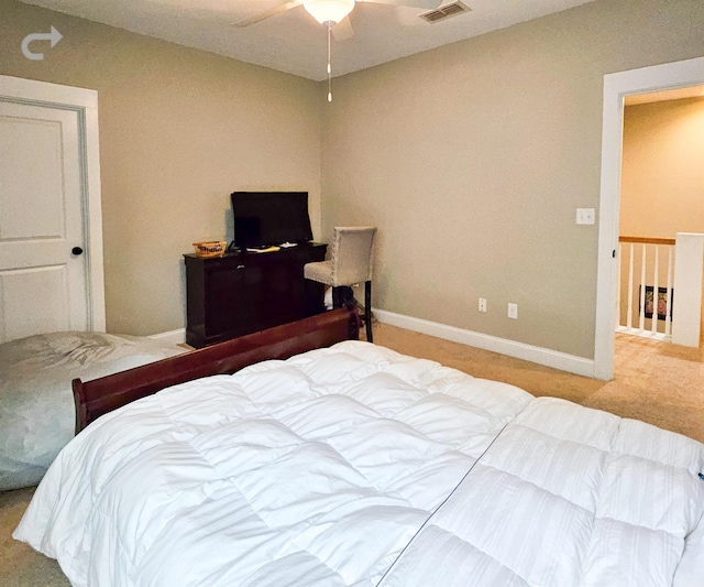 view of carpeted bedroom