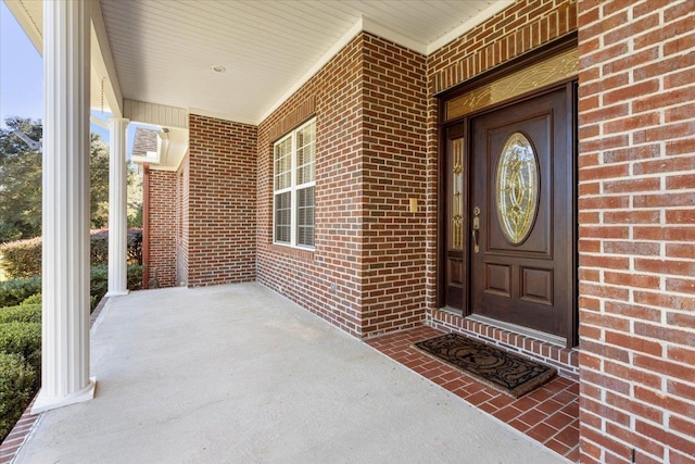 doorway to property featuring cooling unit