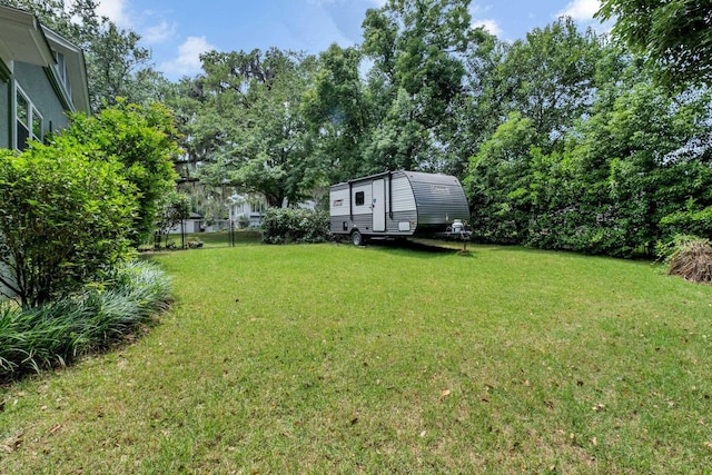 view of grassy yard