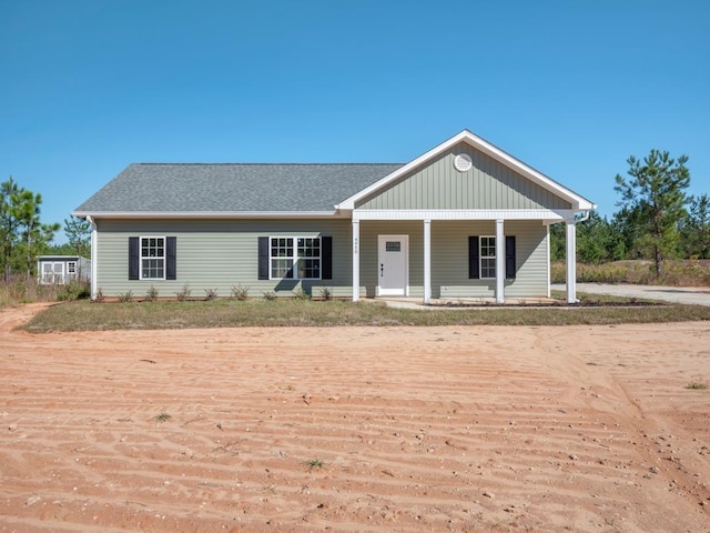 view of front of house featuring covered porch