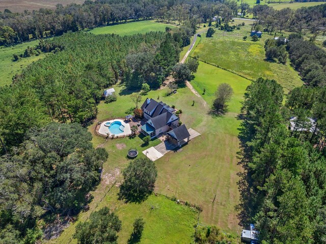 1165 Dills Rd, Monticello, FL 32344 - aerial view of property and surrounding area with a pool area and rural landscape