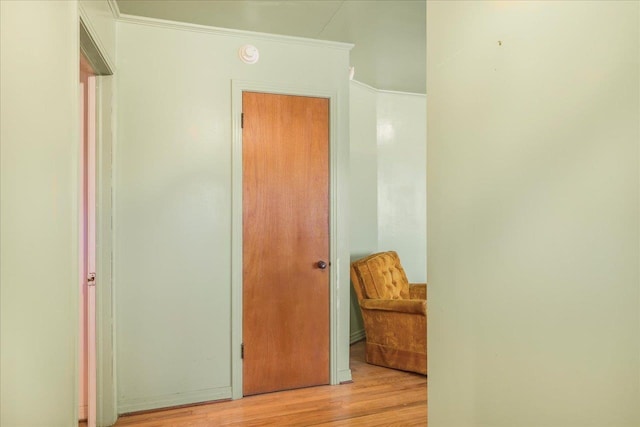 hallway featuring wood finished floors