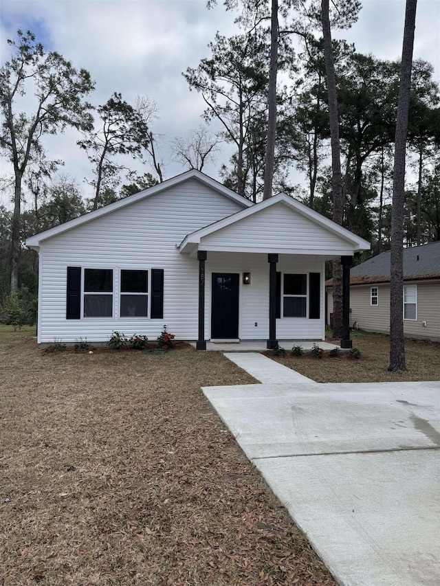 view of front of home with a porch