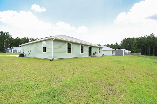 359 Mae Cato Dr, Midway, FL 32343 - back of property with a yard and central AC