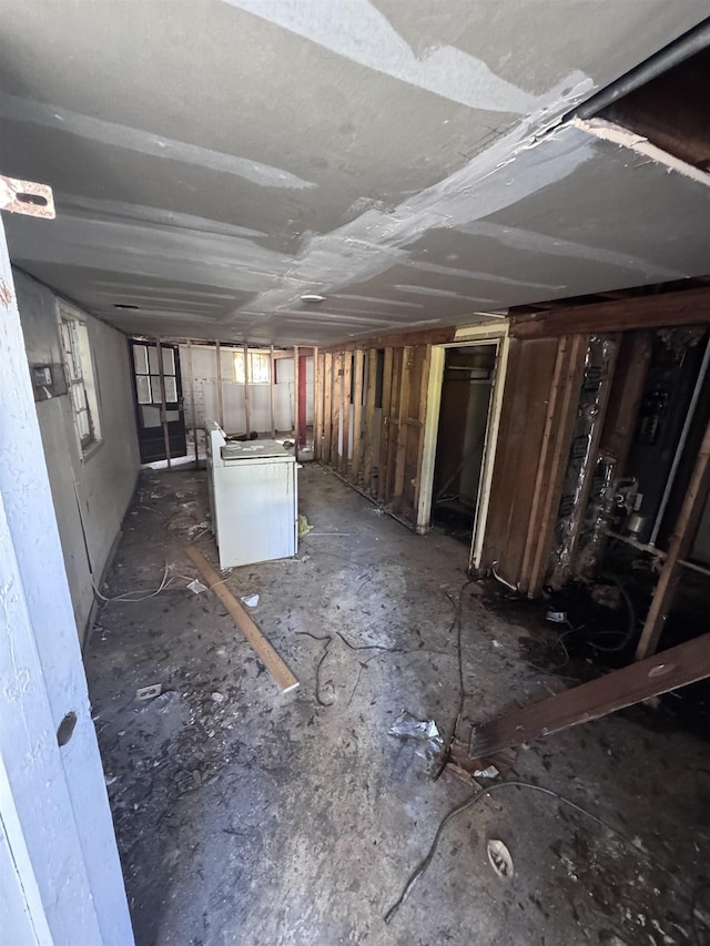 interior space with washer / clothes dryer