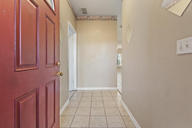 interior space with light tile patterned flooring