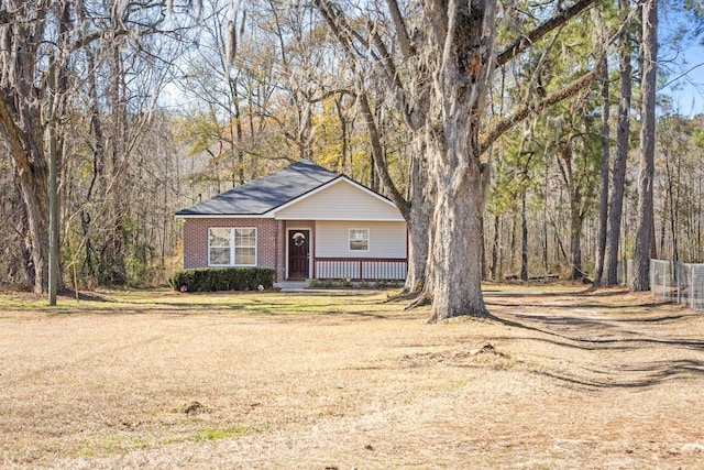 view of front of property with a porch