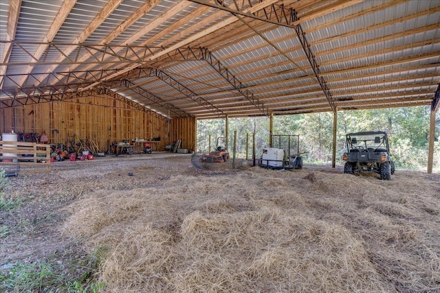 misc room with metal wall