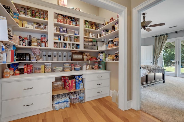 pantry with visible vents