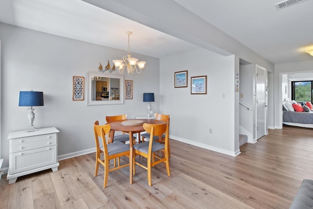 22 Lighthouse Pt, Crawfordville, FL 32327 - dining space featuring light wood finished floors and a chandelier