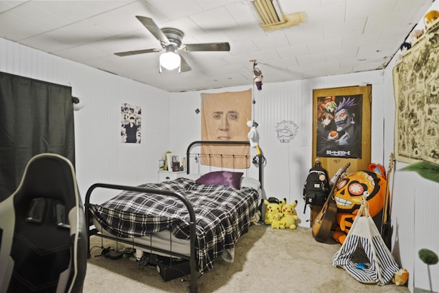 20158 NW Evans Ave, Blountstown, FL 32424 - bedroom with carpet flooring and ceiling fan