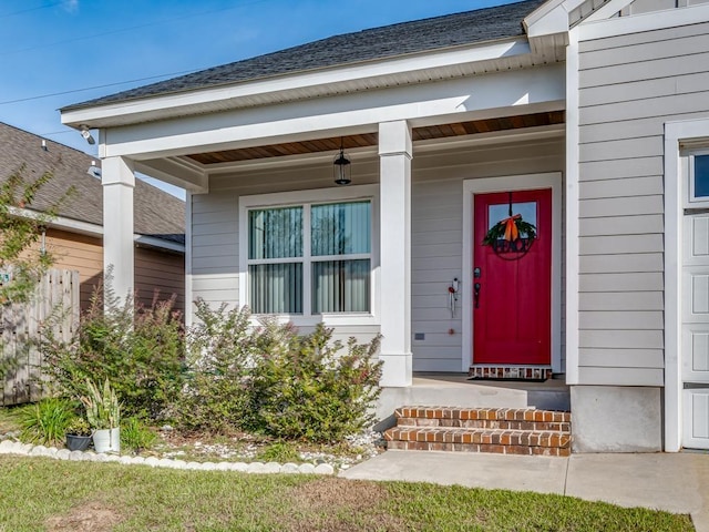 2288 Wabash Trl, Tallahassee, FL 32303 - entrance to property featuring covered porch and roof with shingles