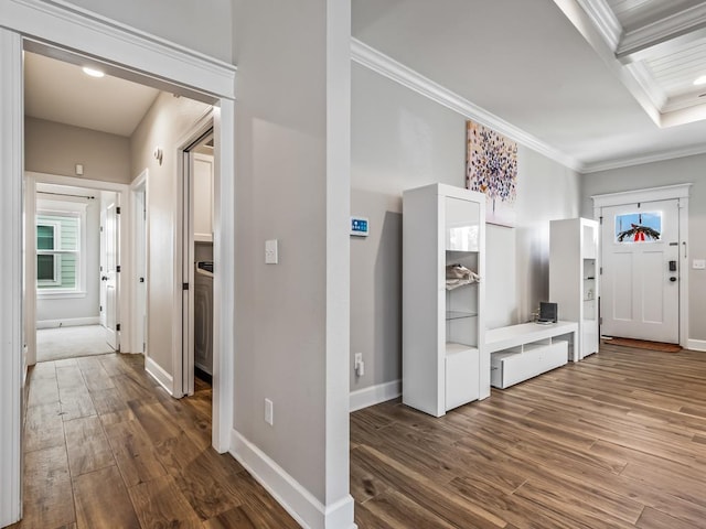 2288 Wabash Trl, Tallahassee, FL 32303 - foyer featuring ornamental molding and wood finished floors