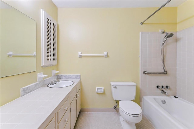 711 Kenilworth Rd, Tallahassee, FL 32312 - bathroom featuring bathing tub / shower combination, vanity, and tile patterned flooring