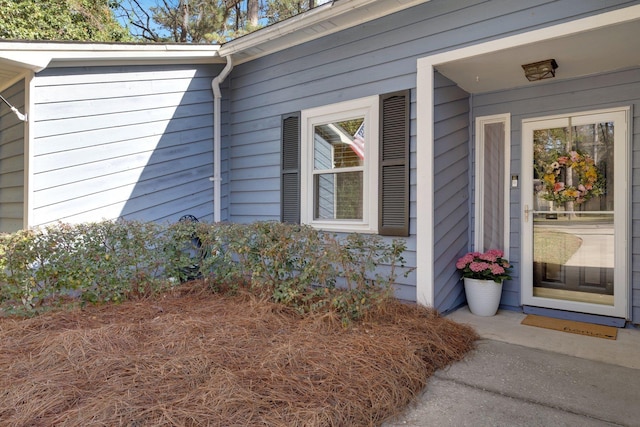 view of doorway to property